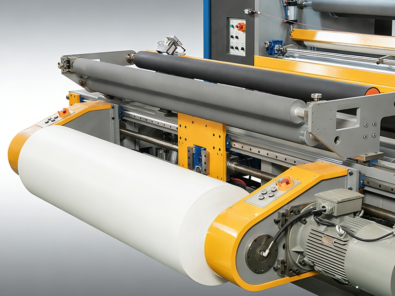 Slip Differential Shafts Slitting Machine with Shaftless Unwinding