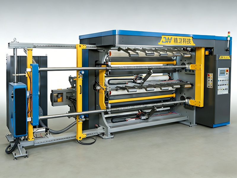 Slip Differential Shafts Slitting Machine with Shaftless Unwinding